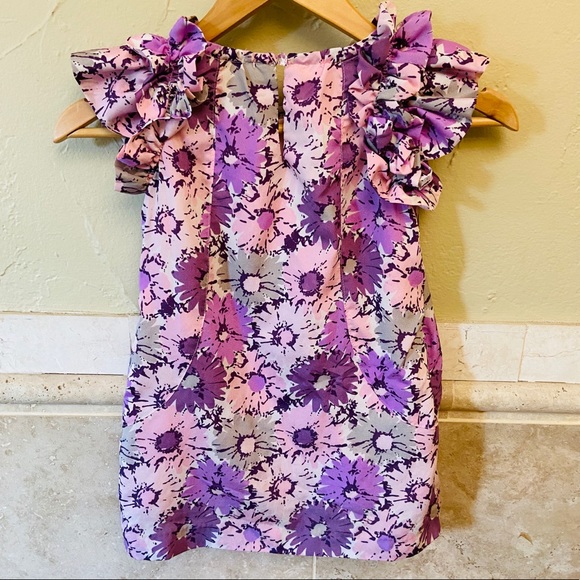 Moby Goby Purple Floral A-Line Girls Dress sz 4 - Picture 2 of 7